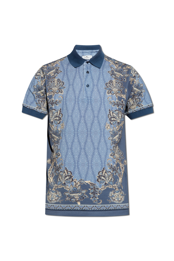 Tシャツ・カットソー ETRO FW25 POLO ROMA (MRMD0004 AK930 X0830) ETRO Polo Roma | Blu | FARFETCH IT